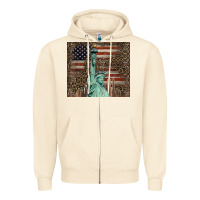 Sandshell statue of liberty tumbler Zipper Hoodie - BarkalooDesign