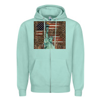 Seafoam statue of liberty tumbler Zipper Hoodie - BarkalooDesign