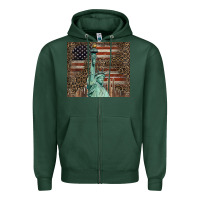 Sports Green statue of liberty tumbler Zipper Hoodie - BarkalooDesign