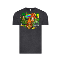 Vintage Black St. Patrick's Day gnomies with truck Vintage Tee - HowdyJamesFarm