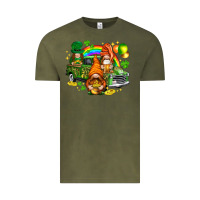 Vintage Olive St. Patrick's Day gnomies with truck Vintage Tee - HowdyJamesFarm
