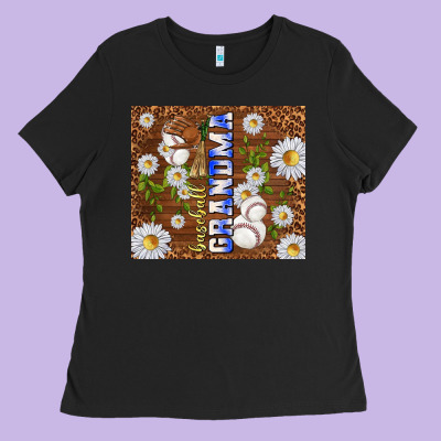 Baseball Grandma Ladies Tee Designed By Tumblerdesignbyshophia