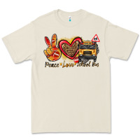 Bone peace love school bus Premium Tee - texasbilliewilder