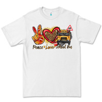 White peace love school bus Premium Tee - texasbilliewilder