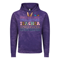 Cloud Purple Easter bunny Teacher Vintage Hoodie - OliviaCreatesArt