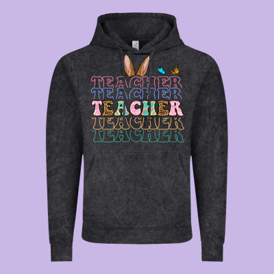 Easter Bunny Teacher Vintage Hoodie Designed By Oliviacreatesart