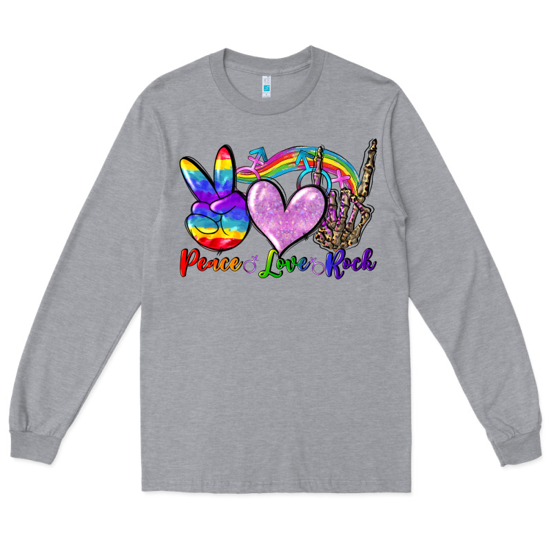 Peace Love Rock Long Sleeve Tee by FaDigitalArtStudio | Teevron