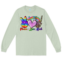 Matcha Peace love rock Long Sleeve Tee - FaDigitalArtStudio