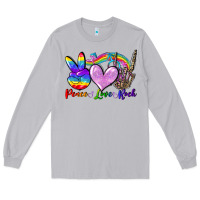Moon Dust Peace love rock Long Sleeve Tee - FaDigitalArtStudio