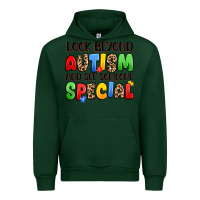 Forest Green look beyond autism and see someone special Urban Hoodie - JahusDesignShop