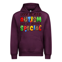 Mauve Wine look beyond autism and see someone special Urban Hoodie - JahusDesignShop