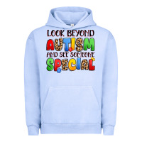 Pigment Grape Ice look beyond autism and see someone special Urban Hoodie - JahusDesignShop