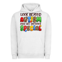 Pigment Lunar Rock look beyond autism and see someone special Urban Hoodie - JahusDesignShop