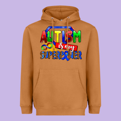 Autism Is My Superpower Heavyweight Hoodie Designed By Adodesignshop