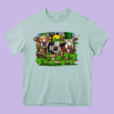 St Patrick's Day Heifers Heavy Core Tee Designed By Ranaportraitstore
