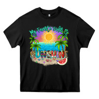 Black My favorite color is sunshine Heavy Core Tee - NancyCooperArtShop