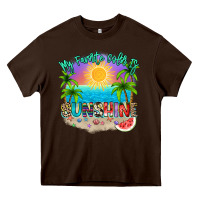 Chocolate Brown My favorite color is sunshine Heavy Core Tee - NancyCooperArtShop