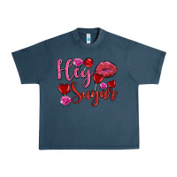 Midnight Navy hey sugar with lips and candies olivia Urban Heavy Tee - OliviaCreatesArt