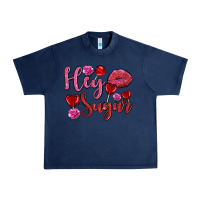 Navy hey sugar with lips and candies olivia Urban Heavy Tee - OliviaCreatesArt
