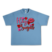 Pebble Blue hey sugar with lips and candies olivia Urban Heavy Tee - OliviaCreatesArt
