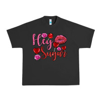 Pigment Black hey sugar with lips and candies olivia Urban Heavy Tee - OliviaCreatesArt