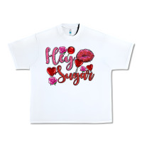 White hey sugar with lips and candies olivia Urban Heavy Tee - OliviaCreatesArt