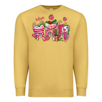 Antique Gold pink christmas teeth Premium Sweatshirt - AdoDesignShop