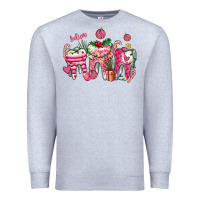 Heather Grey pink christmas teeth Premium Sweatshirt - AdoDesignShop