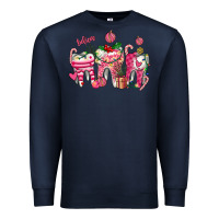 Navy pink christmas teeth Premium Sweatshirt - AdoDesignShop