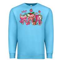 Ocean Blue pink christmas teeth Premium Sweatshirt - AdoDesignShop