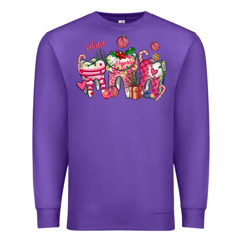 Pink Christmas Teeth Premium Sweatshirt by AdoDesignShop | Teevron