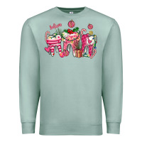 Seafoam pink christmas teeth Premium Sweatshirt - AdoDesignShop