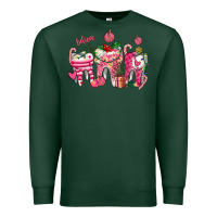 Sports Green pink christmas teeth Premium Sweatshirt - AdoDesignShop
