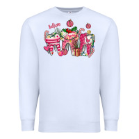 White pink christmas teeth Premium Sweatshirt - AdoDesignShop