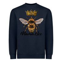 Navy mama bee with crown Heavyweight Sweatshirt - Artiststas