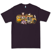 Plum farm animals school bus Premium Tee - texasbilliewilder