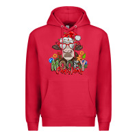 Cardinal Mooey Christmas Premium Hoodie - CowhideDigitalArt