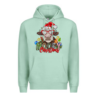 Seafoam Mooey Christmas Premium Hoodie - CowhideDigitalArt