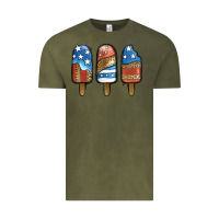 Vintage Olive patriotic leopard popsicles Vintage Tee - Jasminsmagicworld