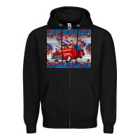 Black american truck 4th of july tumbler Zipper Hoodie - BarkalooDesign