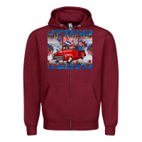 Burgundy american truck 4th of july tumbler Zipper Hoodie - BarkalooDesign