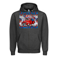 Charcoal Heather american truck 4th of july tumbler Zipper Hoodie - BarkalooDesign