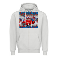 Dove Grey american truck 4th of july tumbler Zipper Hoodie - BarkalooDesign