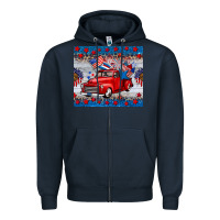 Navy american truck 4th of july tumbler Zipper Hoodie - BarkalooDesign