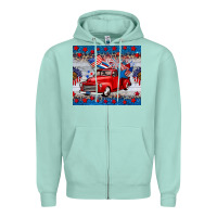 Seafoam american truck 4th of july tumbler Zipper Hoodie - BarkalooDesign