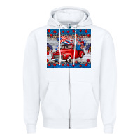 White american truck 4th of july tumbler Zipper Hoodie - BarkalooDesign