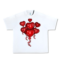 White heart balloons olivia Urban Heavy Tee - OliviaCreatesArt