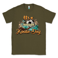 Army Green It's a Soccer Kinda Day Classic Tee - HowdyJamesFarm