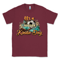 Burgundy It's a Soccer Kinda Day Classic Tee - HowdyJamesFarm
