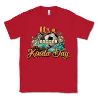 Red It's a Soccer Kinda Day Classic Tee - HowdyJamesFarm